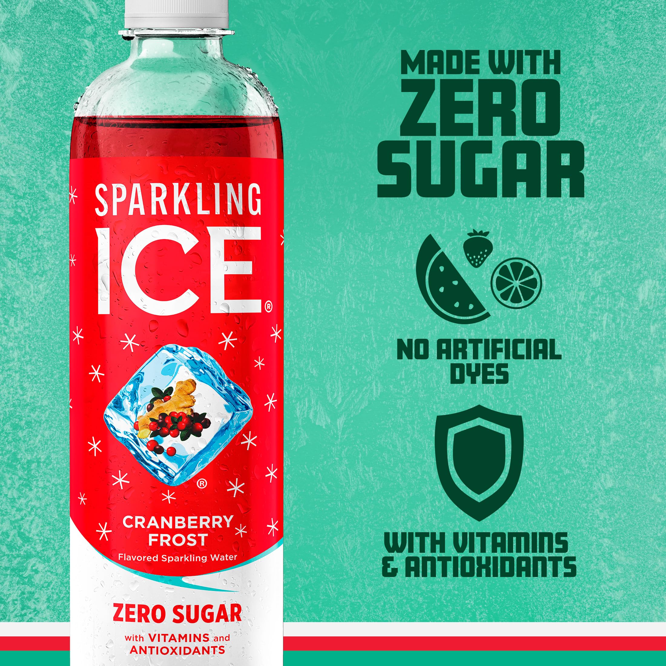 Amazon.com : Sparkling Ice, Cranberry Frost Sparkling Water, Zero