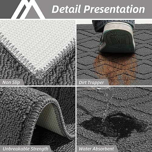 Miniatura 69 de COSY HOMEER Tapetes de cocina antideslizantes de polipropileno grueso para el hogar, lavable a máquina, 20 x 30/20 x 48 pulgadas, rojo