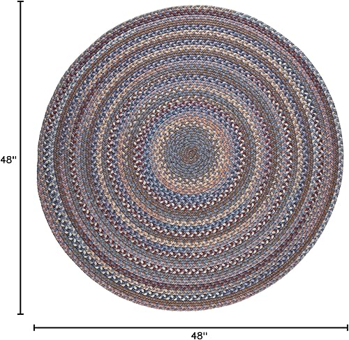 Miniatura 181 de Tapete reversible de lana, texturizado, grueso, trenzado. , Lana, Azul (Blue Dragon) Roca Negra,Azul (Blue Dragon),Mezcla azul y verde,Rojo