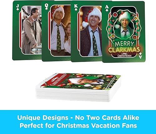 Miniatura 3 de AQUARIUS Naipes de vacaciones de Navidad, baraja temática de cartas para tus juegos de cartas favoritos, mercancía y coleccionables de Lampoon con