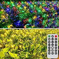 Vista 16 de Joomer - Luces navideñas de red, de 12 x 5 pies, 360 ledes, conectables e impermeables, con 8 modos y temporizador, para exterior, Navidad