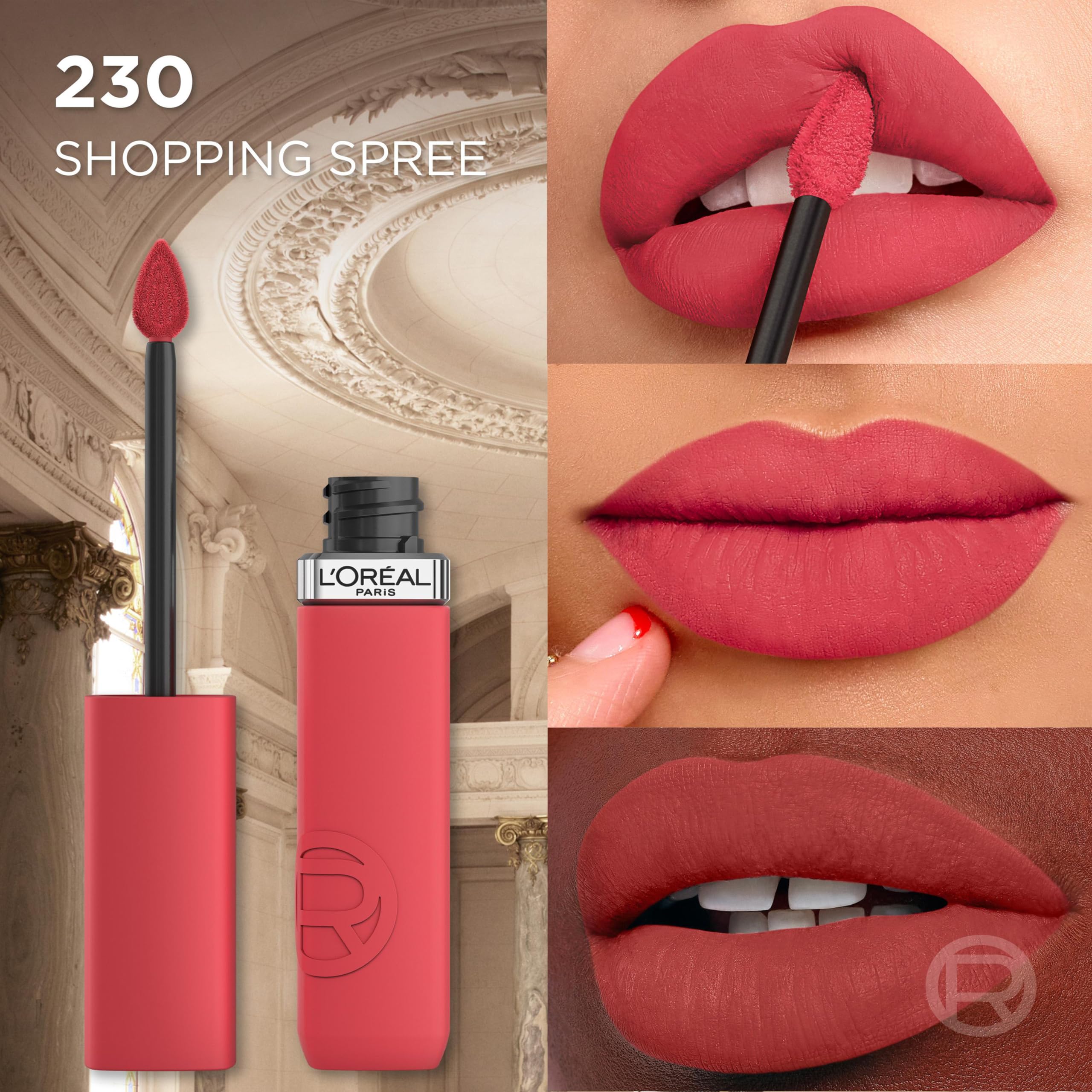 L'Oréal Paris Liquid Lipstick, Intense Colour, Longwear Matte Formula with Hyaluronic Acid, Transfer- and Smudge-Resistant - Image 4