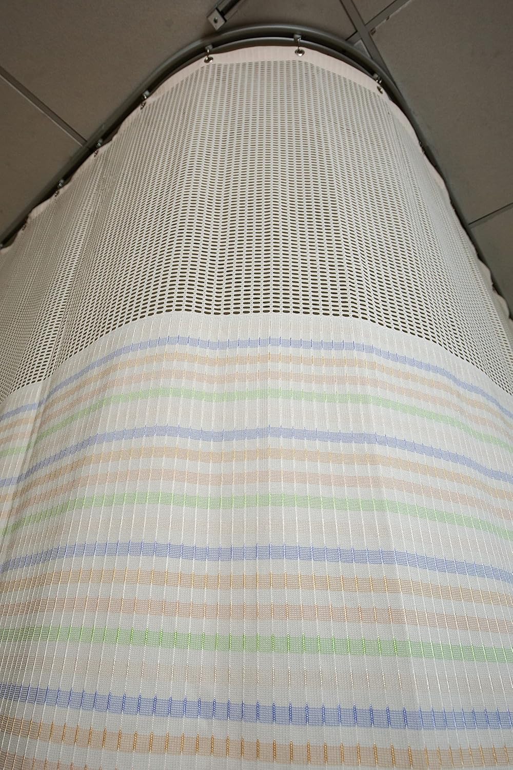 Hospital Privacy Cubicle Curtain Flame Resistance-Washable-Made with mesh and Grommets (12' Wide X 7.50' Long)