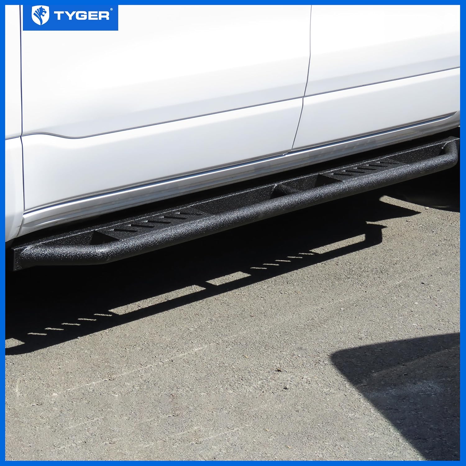 Tyger Auto Trax Side Steps Compatible with 2019-2026 Ram 1500 (Not Fit 19-24 Classic) | Crew Cab | TG-TX7D29398 | Textured Black Rail Running Board