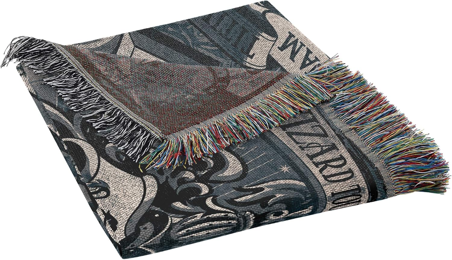 Northwest Harry Potter Woven Tapestry Throw Blanket, 48" x 60", Tri Wizard - Image 2