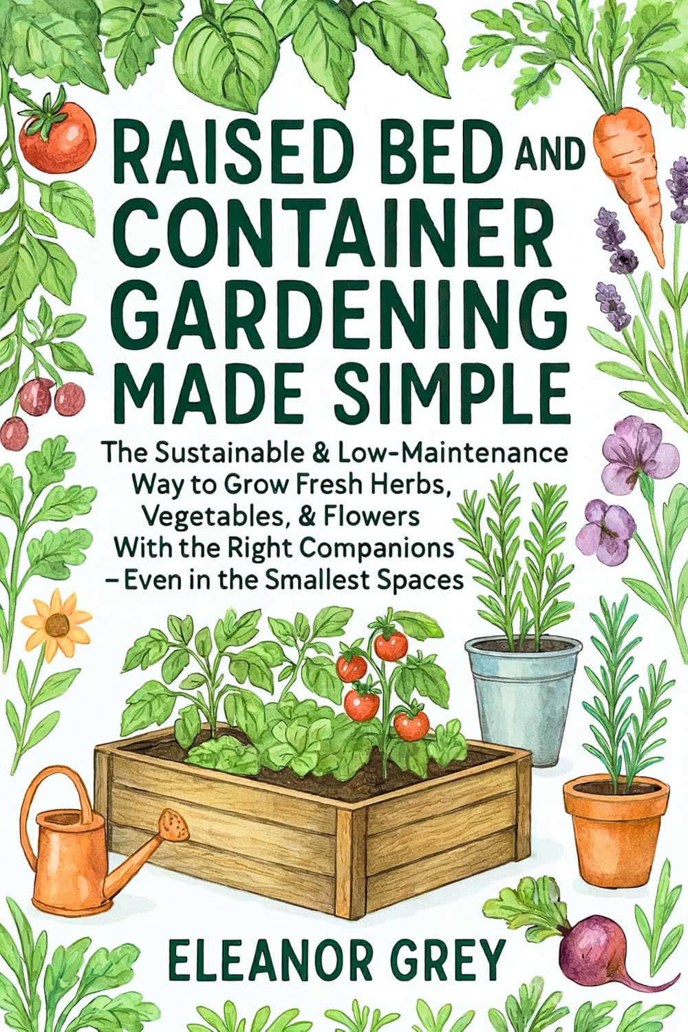 Raised Bed and Container Gardening Made Simple: The Sustainable & Low-Maintenance Way to Grow Fresh Herbs, Vegetables, & Flowers with the Right Companions - Even in the Smallest Spaces (Pocket Farms)