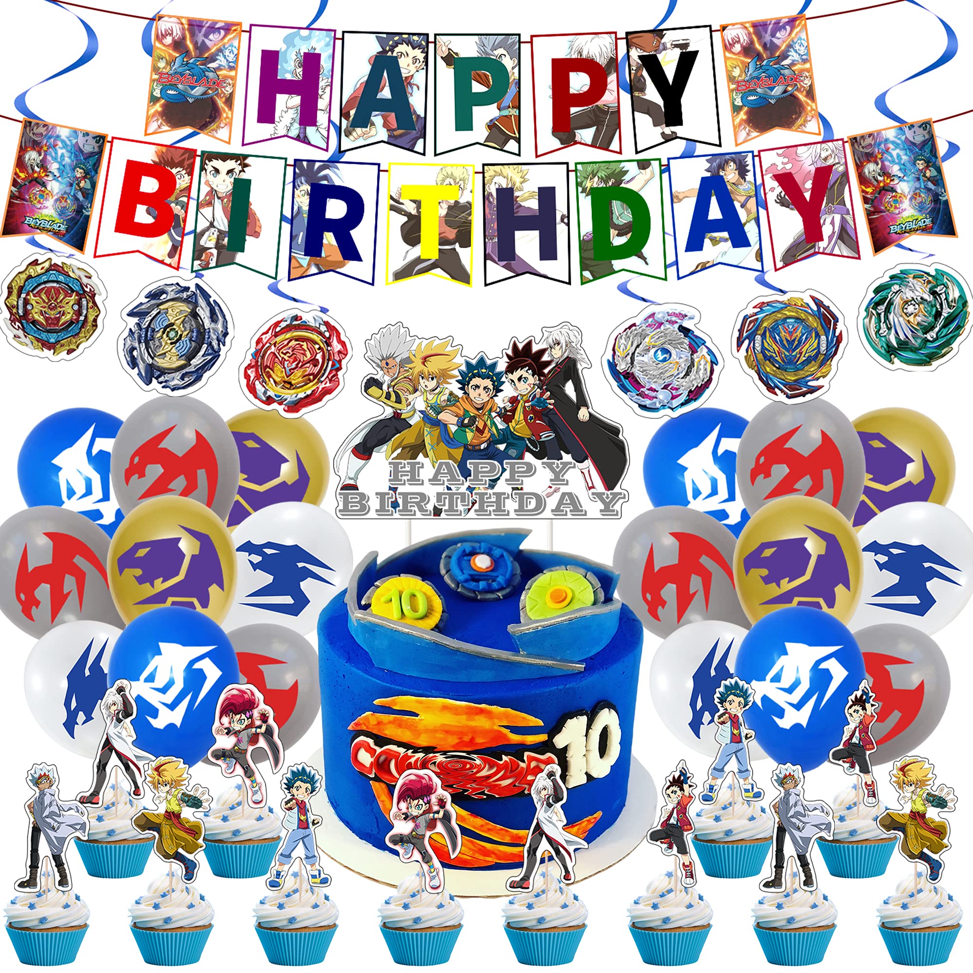 Buy Beyblade Party Supplies Birthday Party Decorations Favor Included
