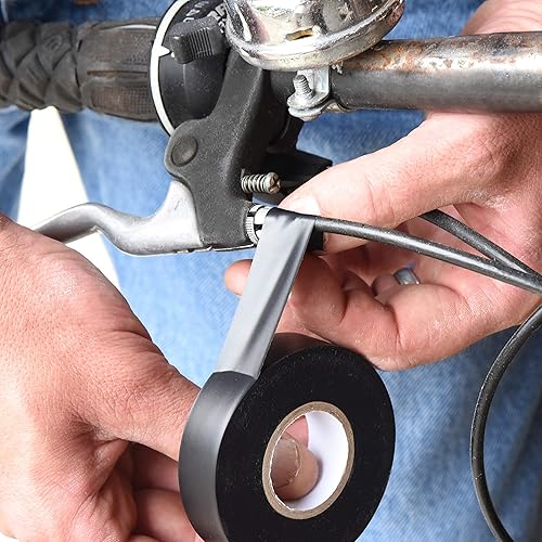 Miniatura 8 de Gaffer Power Cinta eléctrica negra (paquete de 10)  Cinta de alambre de vinilo de PVC de 7 mil  Resistente al calor y al fuego  34 pulgadas x 66