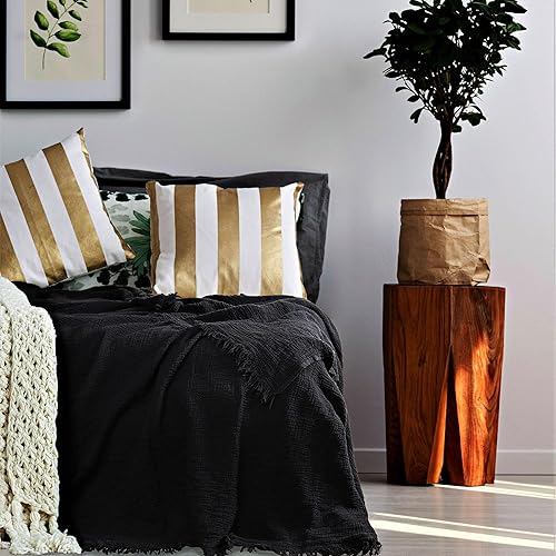 Miniatura 9 de PÜSKÜL - Manta de muselina de 100% algodón turco de alta calidad, tamaño Queen XL, para cama, sofá, manta ligera y suave de gasa para adultos,