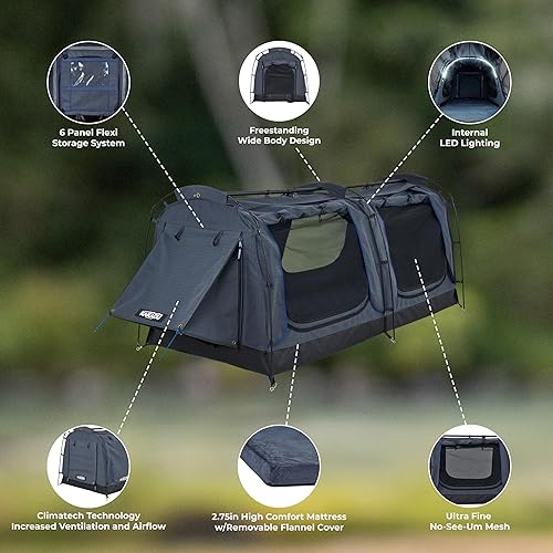 Miniatura 2 de Kakadu - Tienda de campaña de lona para 1 persona, tienda de campaña de polialgodón australiano, para todas las estaciones, impermeable, con colchón