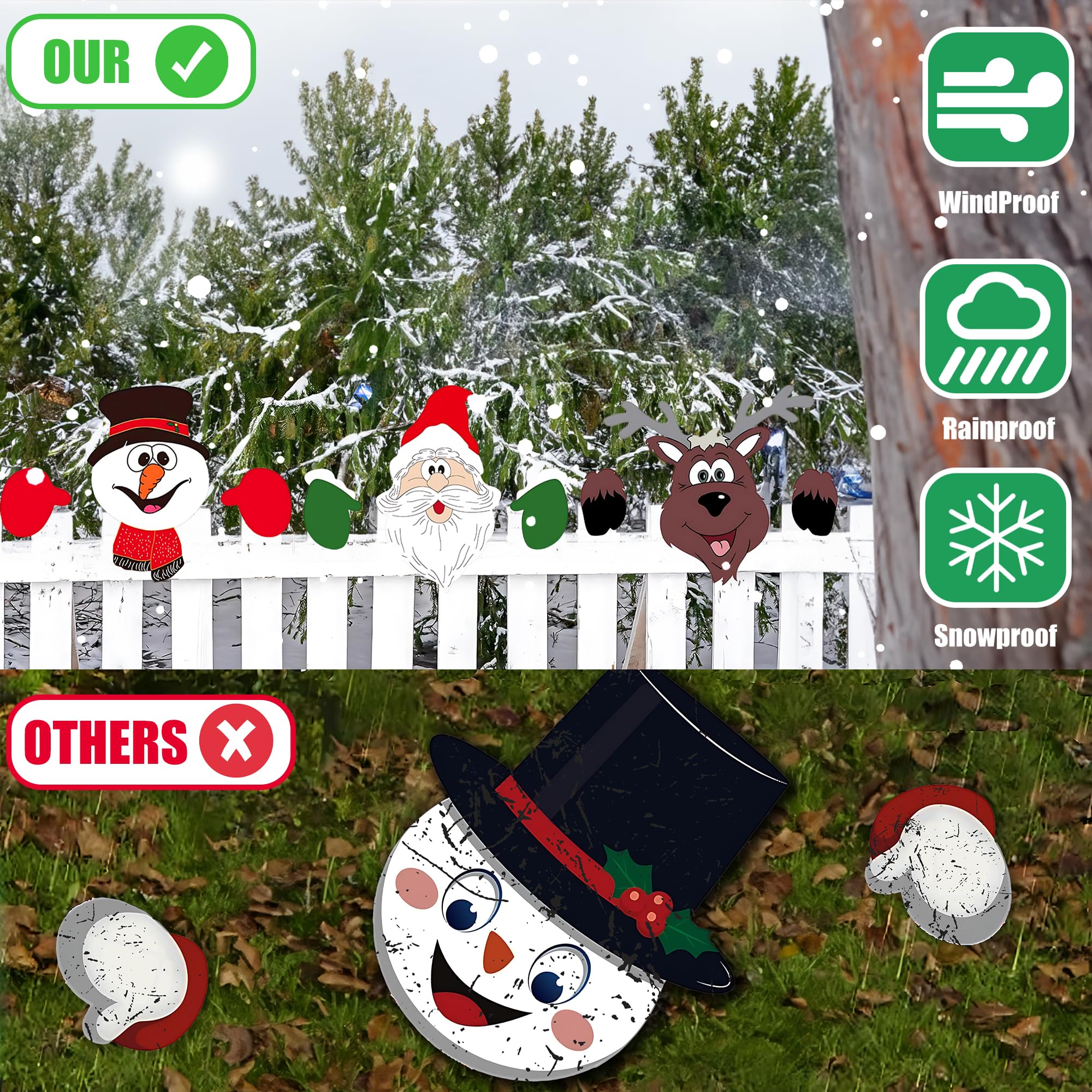 YMYNY Décoration De Cloture Bois,Décor Parfait Durable Dornement De Jardin De Pelouse,Decoration Noel Exterieur (Wapiti