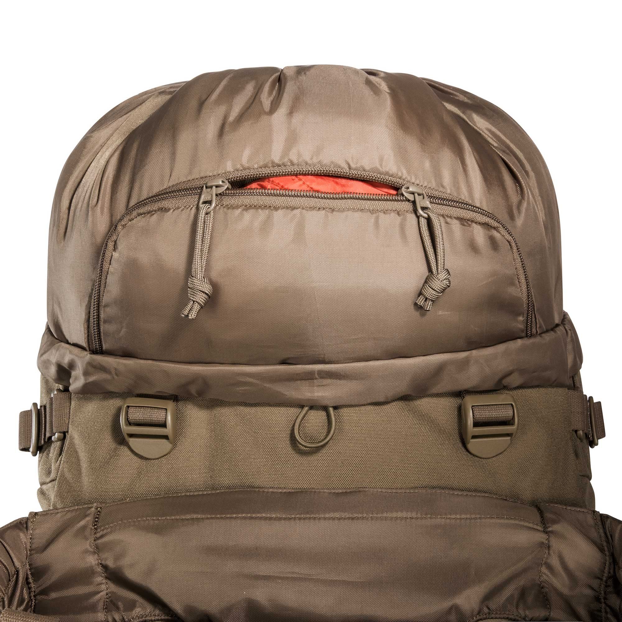 Tasmanian Tiger TT Mil OPS Pack 80 + 24 Sac à dos militaire pour homme compatible Molle avec poches latérales amovibles 104 litres pour l'extérieur, Bushcraft, Coyote Brown