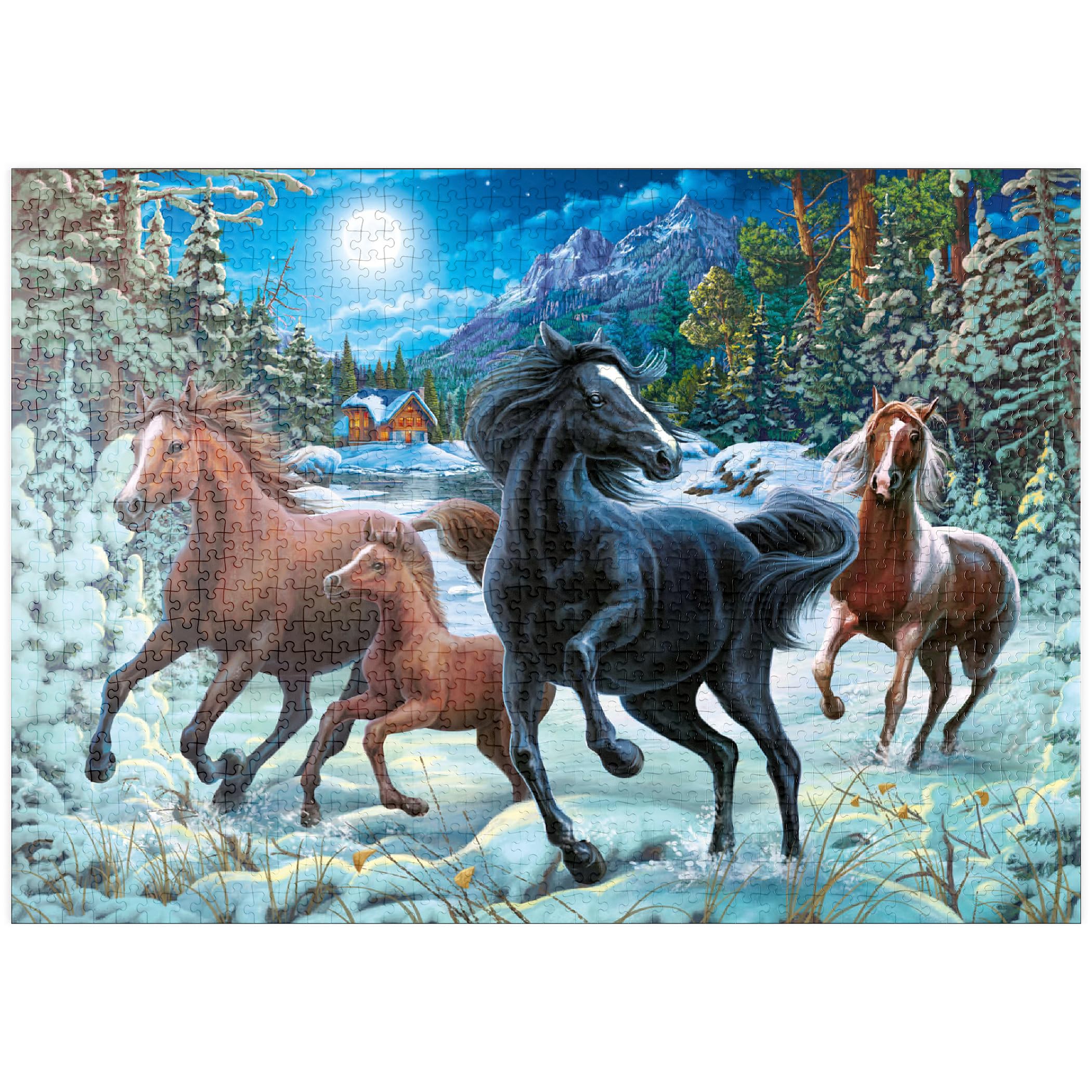 MyPuzzle Winter Magic Of Horses - Premium 1000 Pieces Puzzle - MyPuzzle special collection from Puzzle Galaxy