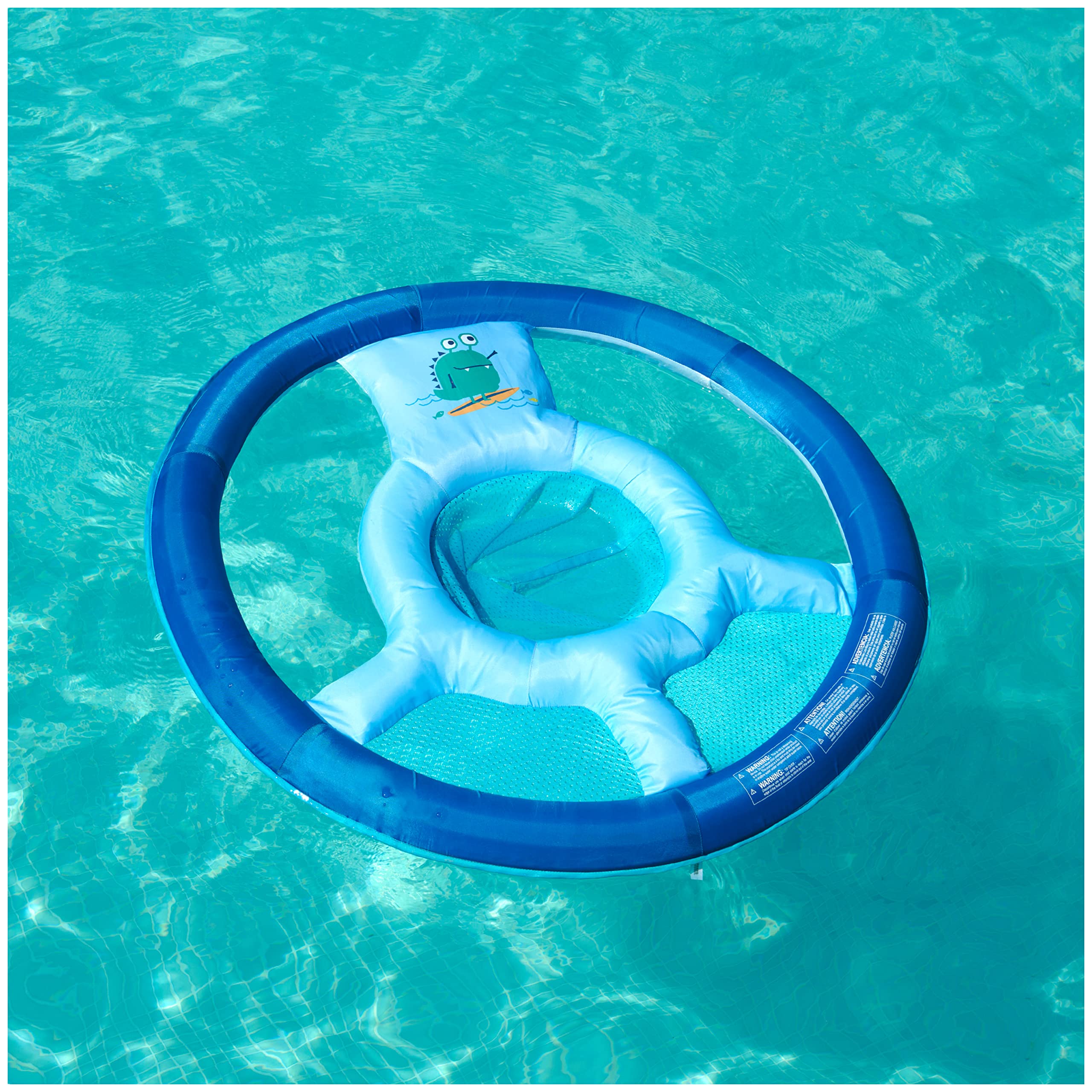 Flotador Hinchable Swimways Spring Float Original Con Tecnología Hyper-Flate, Asiento De Malla, Colores Surtidos, Fácil De Inflar Y Transportar