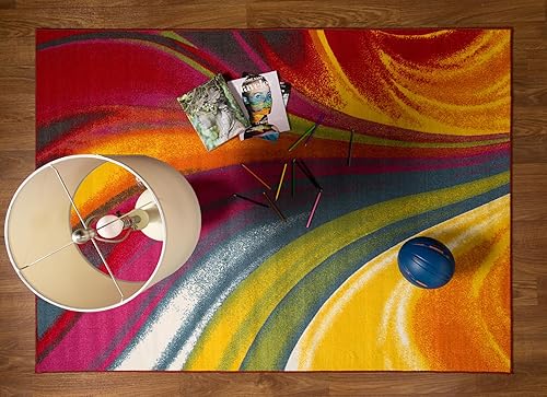 Miniatura 19 de Rugshop Alfombra moderna y contemporánea antideslizante (antideslizante) de 20 x 30 pulgadas, multicolor