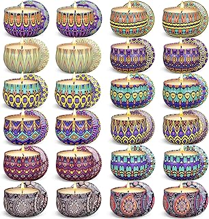 Scented Candles Gift Set,24 Pack Candles for Home Scented, 600 Hour Long Lasting Soy Wax Aromatherapy Candle Set, Birthday Gifts for Women with Gift Box