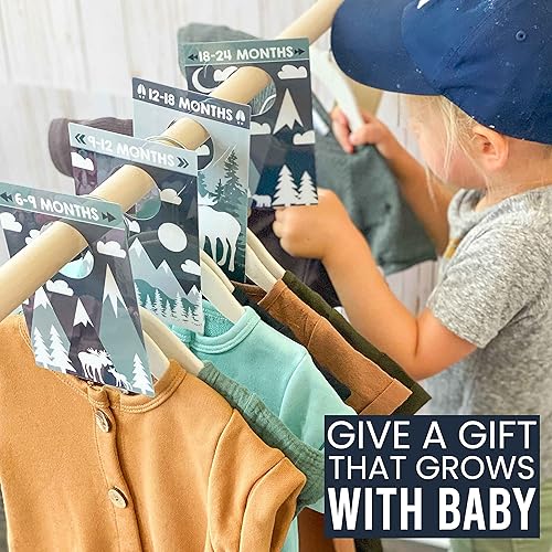 Miniatura 8 de 6 impresiones reversibles de decoración de pared de aventura, decoración de guardería, 20 calcomanías mensuales de hitos para bebé, 6 divisores