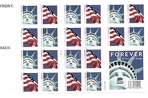 Forever USPS Lady Liberty Flag Stamps