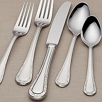 Vista 2 de Lenox Venetian Lace 5-Piece Flatware Place Set, 5-Piece Place Setting, Lenox Venetian Lace Flatware,Silver
