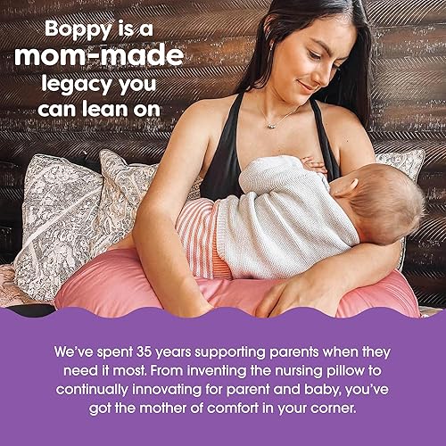 Miniatura 9 de Boppy Almohada de cuerpo completo para dormir de lado blanco y gris versátil comodidad corporal completa para embarazo y posparto tecnología de