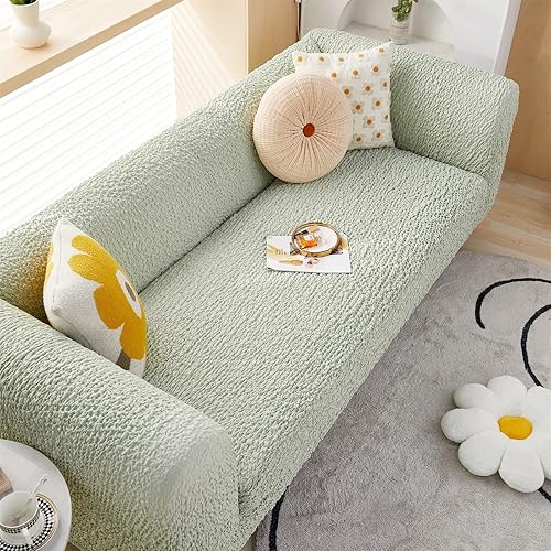 Miniatura 8 de LiveGo Funda elástica para sofá, funda de cojín elegante para sofá, de tela suave, 1 pieza, protector lavable para mascotas, colección Microfibra