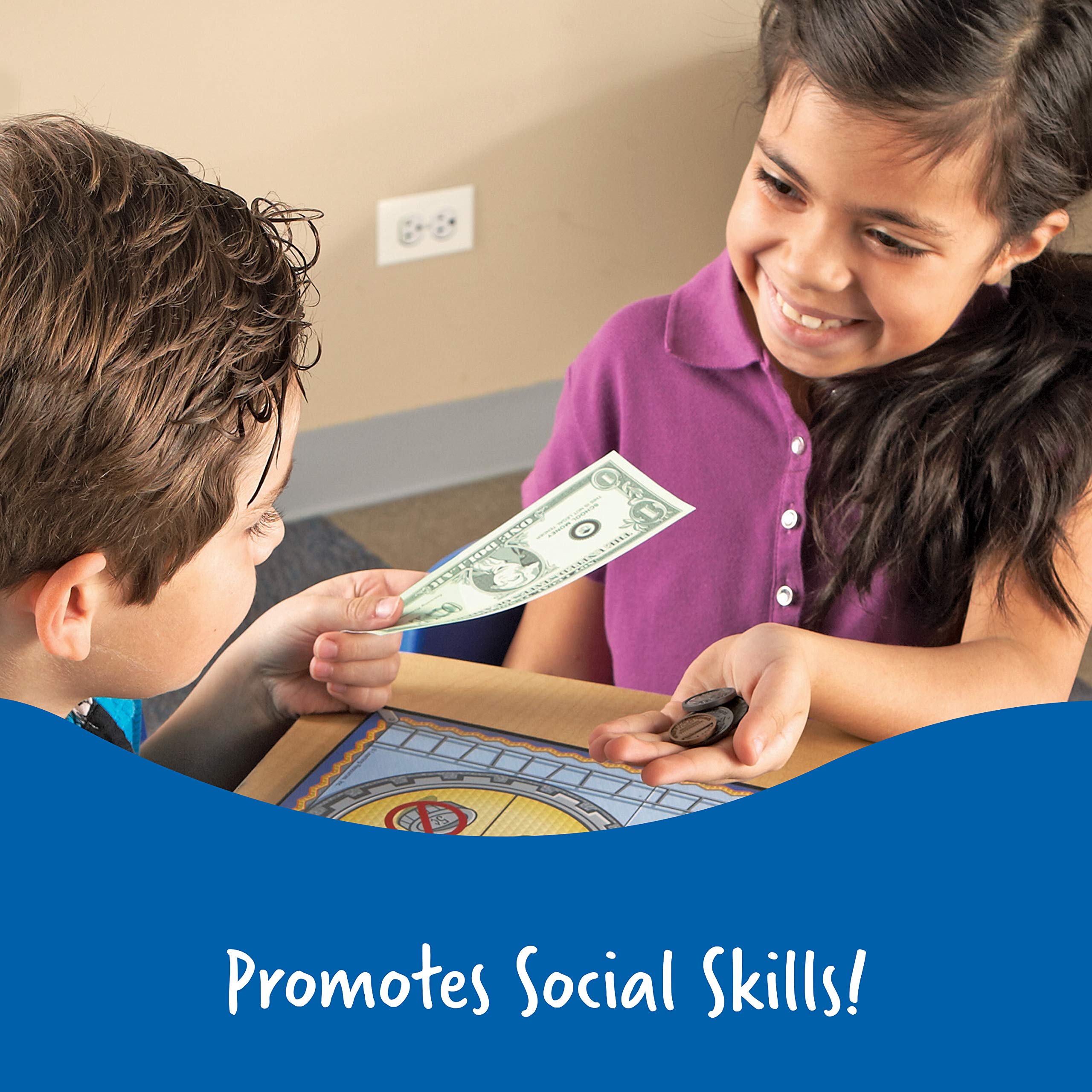 Learning Resources Pretend Play Money 150 Pieces, Ages 3+ Play Money for Kids, Pretend Money