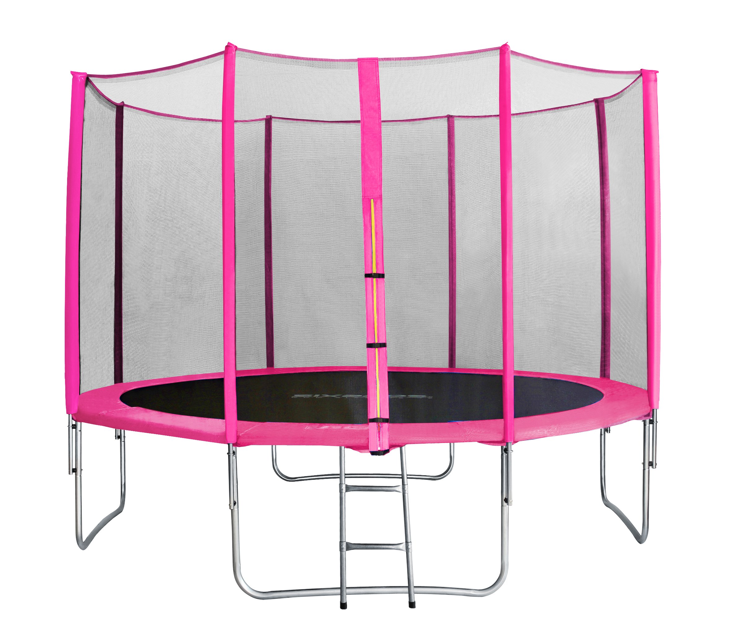 SixBros. SixJump 12FT 3.70 M Garden Trampoline Pink - Safety net - Ladder - Protection cover TP370/1718