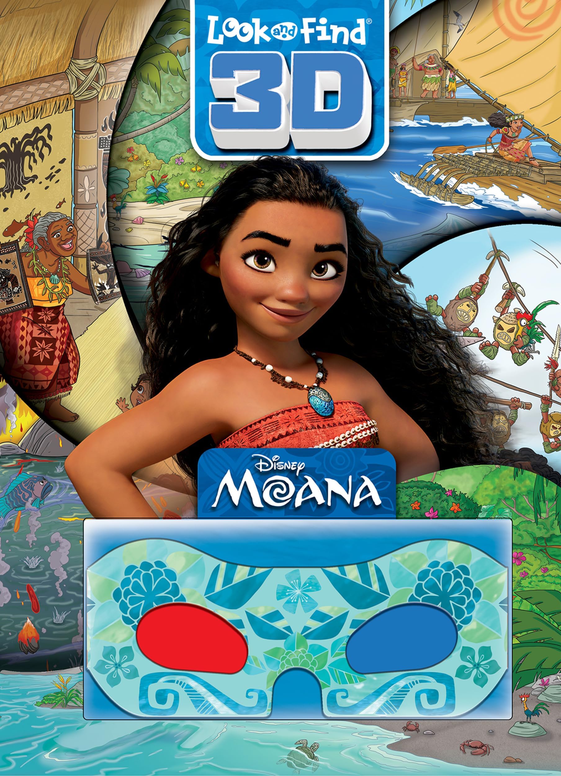 Disney Moana 3D Look and Find Activity Book! - 3D Glasses Included! - PI Kids