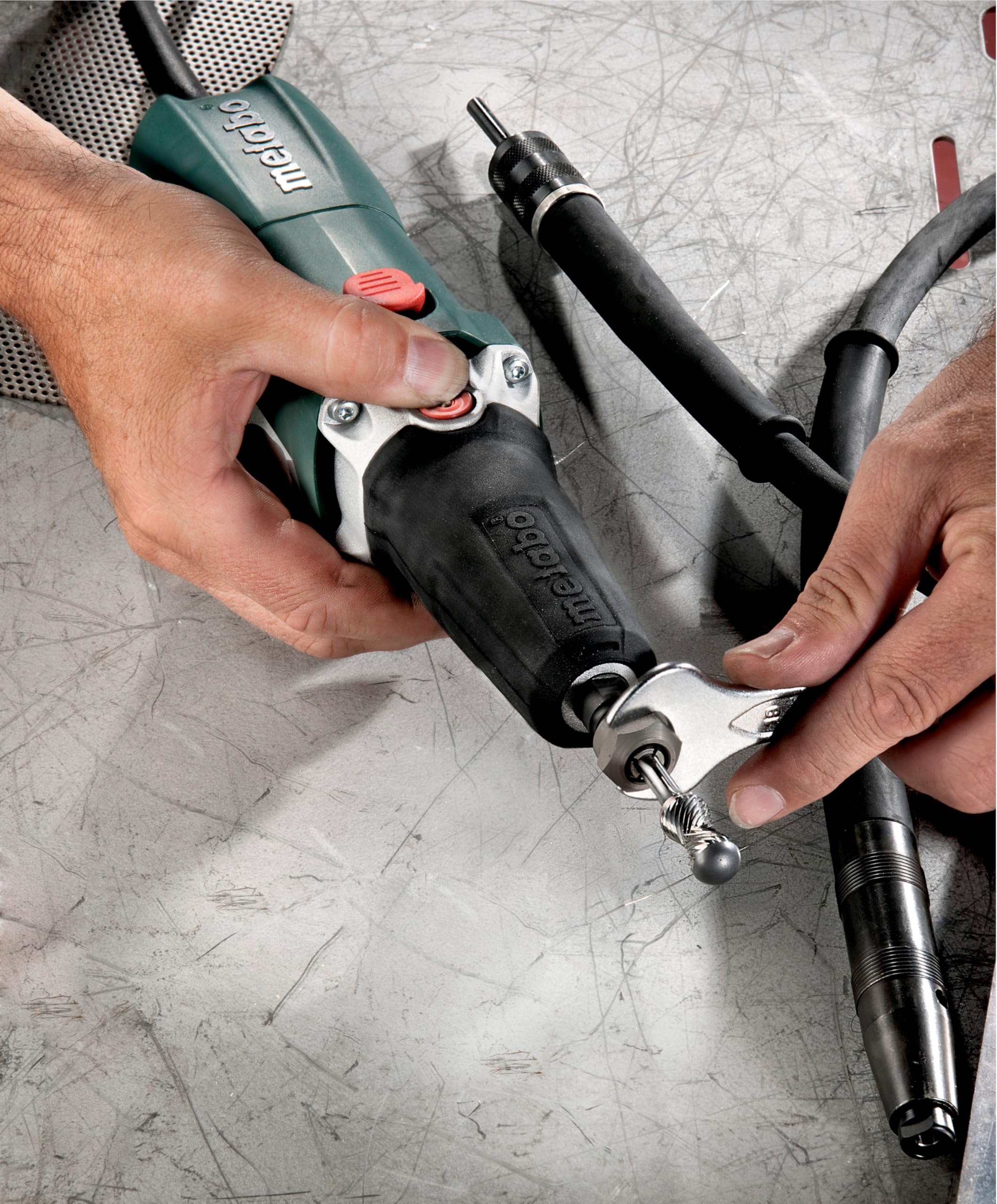 Metabo GEP 950 G Plus (P= HM) - amoladora recta 950 W cuello largo hombre muerto especial abanicos