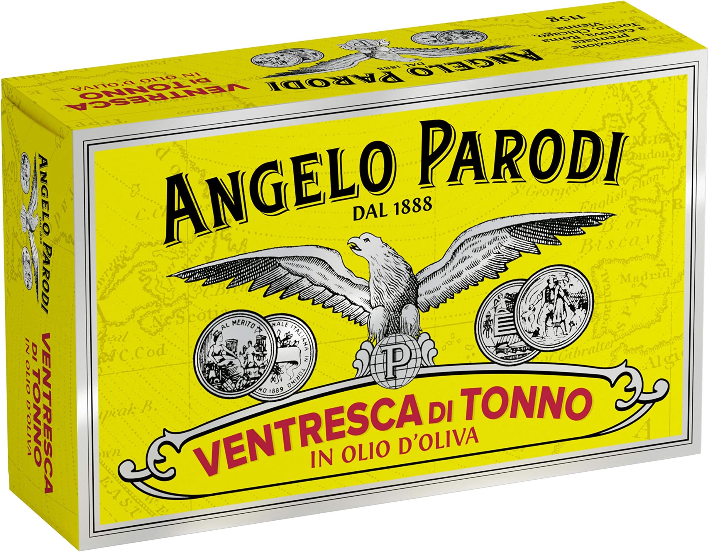 Angelo Parodi Ventresca Yellowfin Tuna in Pure Olive Oil | 10 Pack | Imported From Italy | Wild Caught and Hand Selected | The Toro of Tuna | All Natural | 4 oz Can (115g)