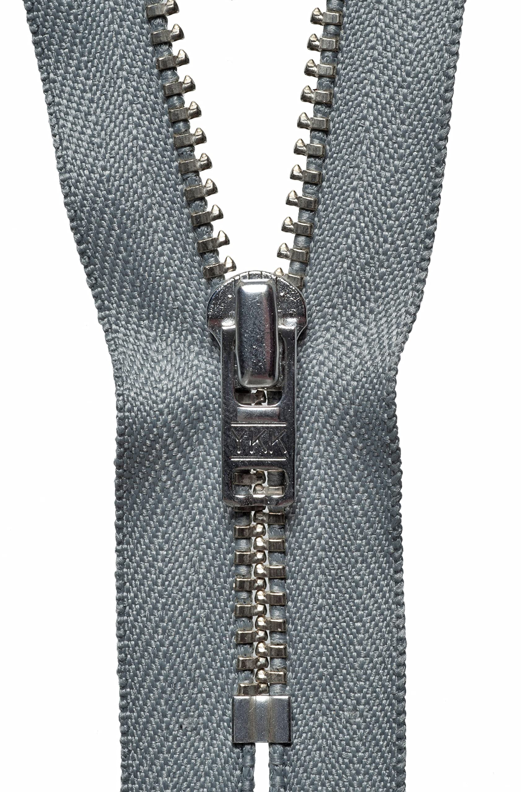 YKK Metal Trouser Zip - Mid Grey (18cm)