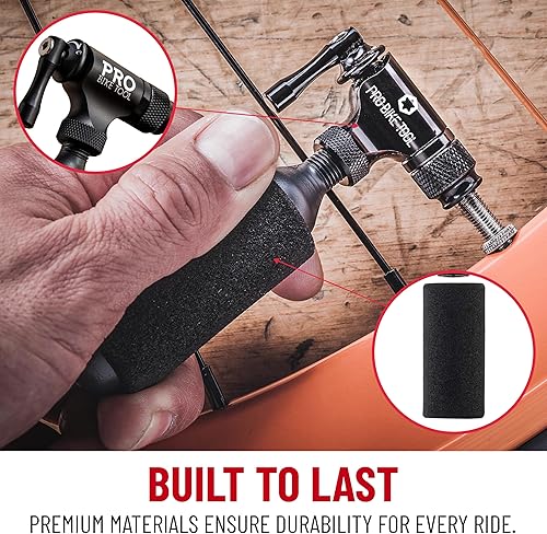 Miniatura 4 de Pro Bike Tool Inflador de CO2 rápido y fácil Compatible con válvulas Presta y Schrader Bomba de neumáticos de bicicleta para bicicletas de