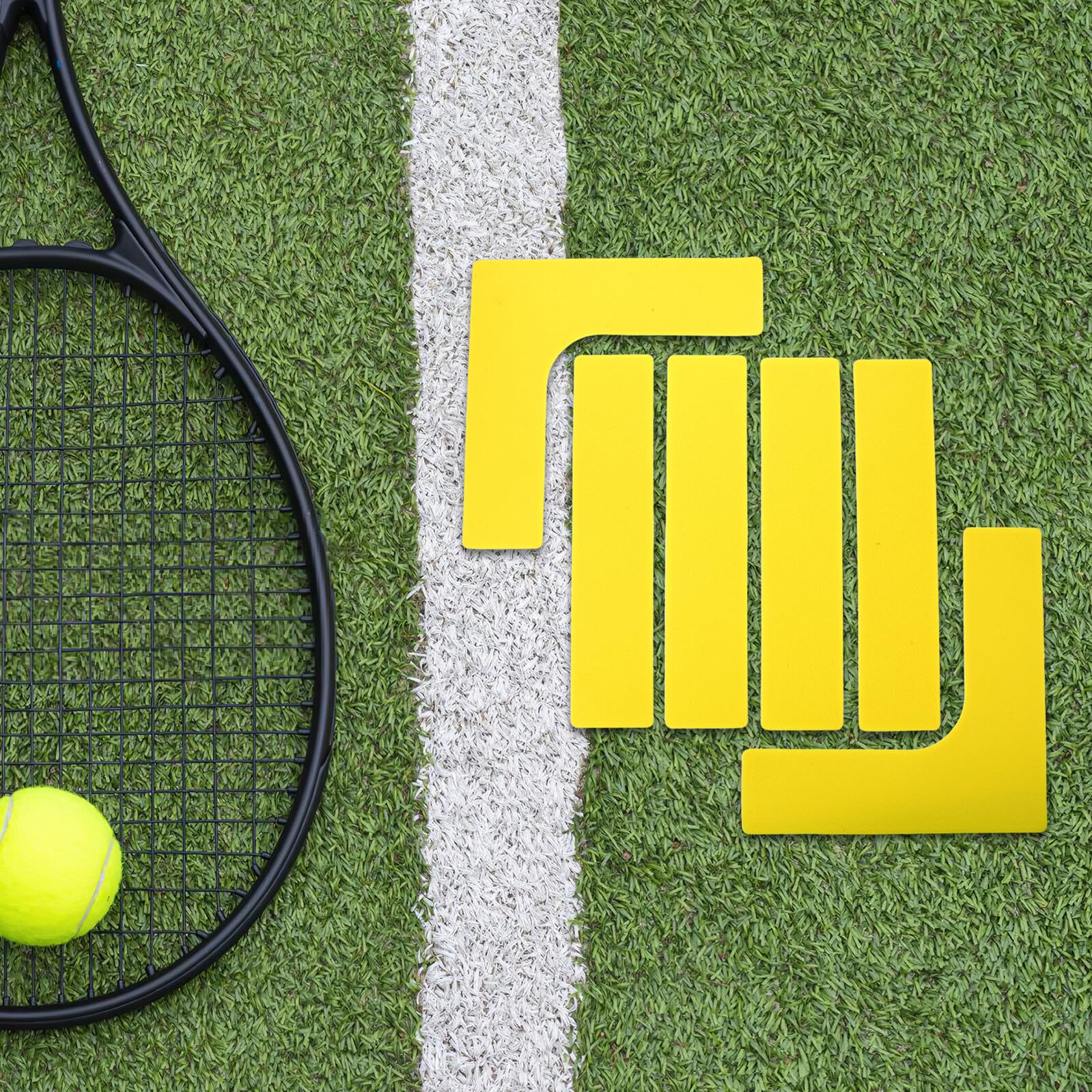 Przenośny Zestaw Znaczników Linii Do Kortu Pickleball Trwałe Antypoślizgowe Markery Do Oznaczania Boisk Tenisowych Elastyczne Akcesoria Treningowe Korty Wewnętrzne i Zewnętrzne