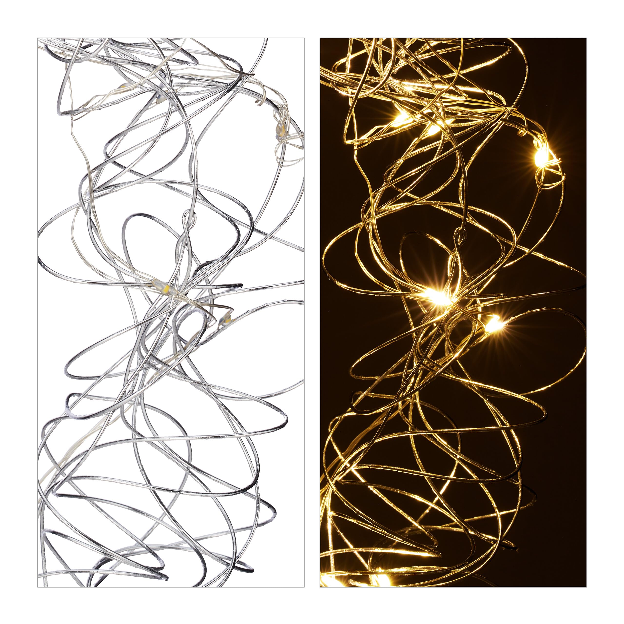 Relaxdays Wieniec świetlny LED, dekoracja okienna wewnątrz, do zawieszenia, Ø 30 cm, przez cały rok, koło świetlne, zasilanie bateryjne, srebrny, żelazo, miedź