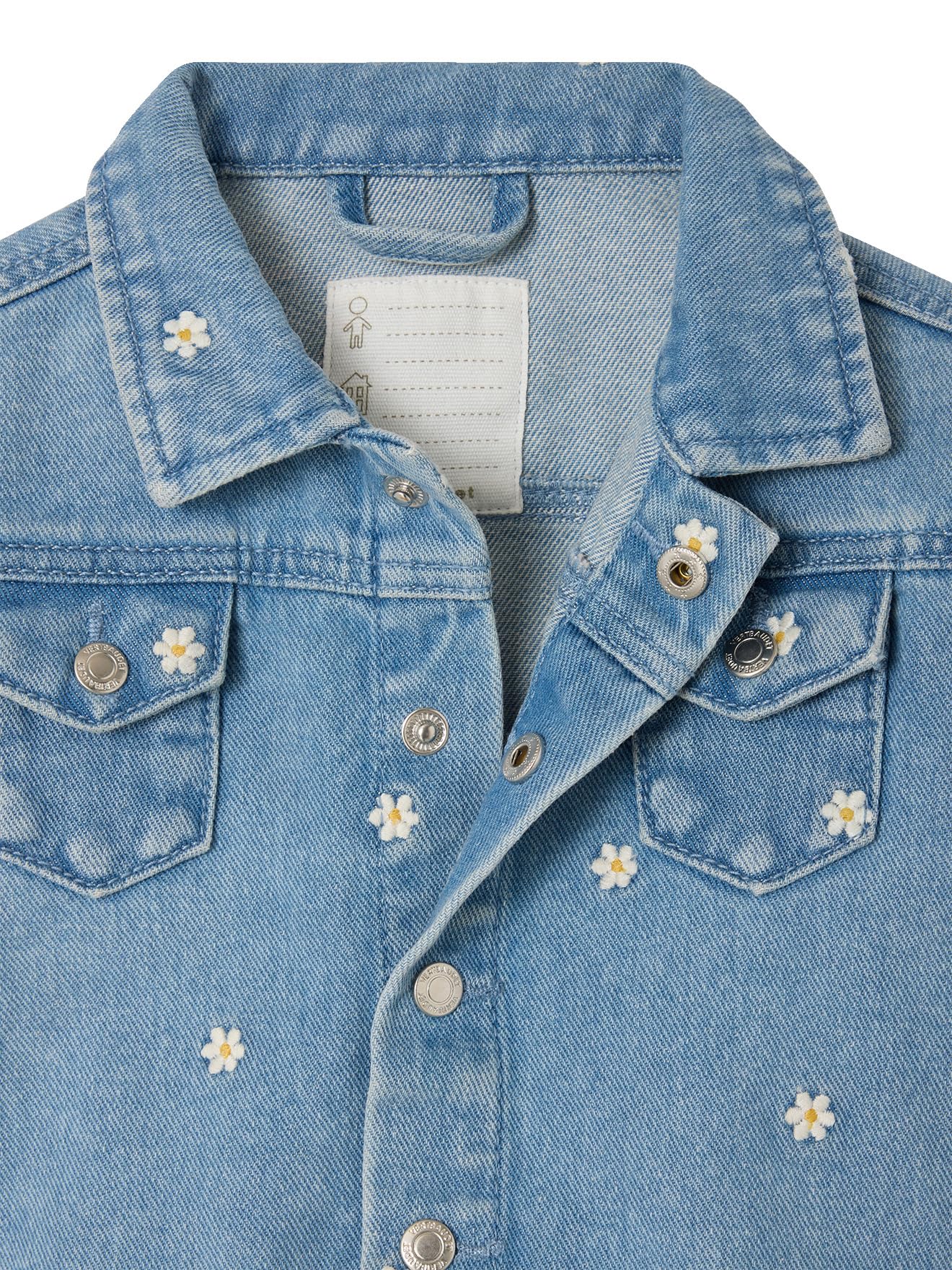 VERTBAUDET Veste denim bébé fille fleurs
