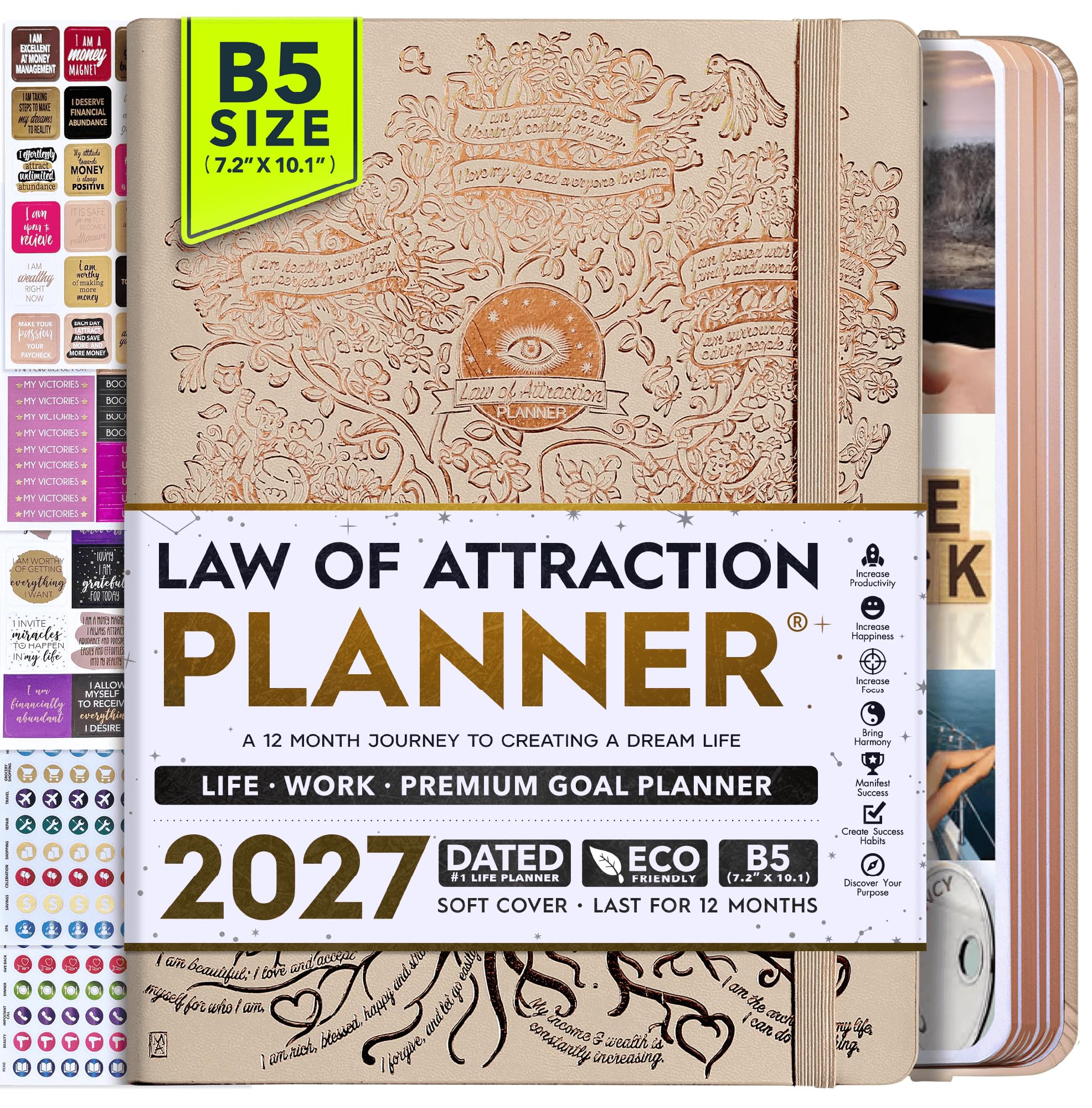 2027 Planner Weekly and Monthly &amp; Manifestation Journal for Women