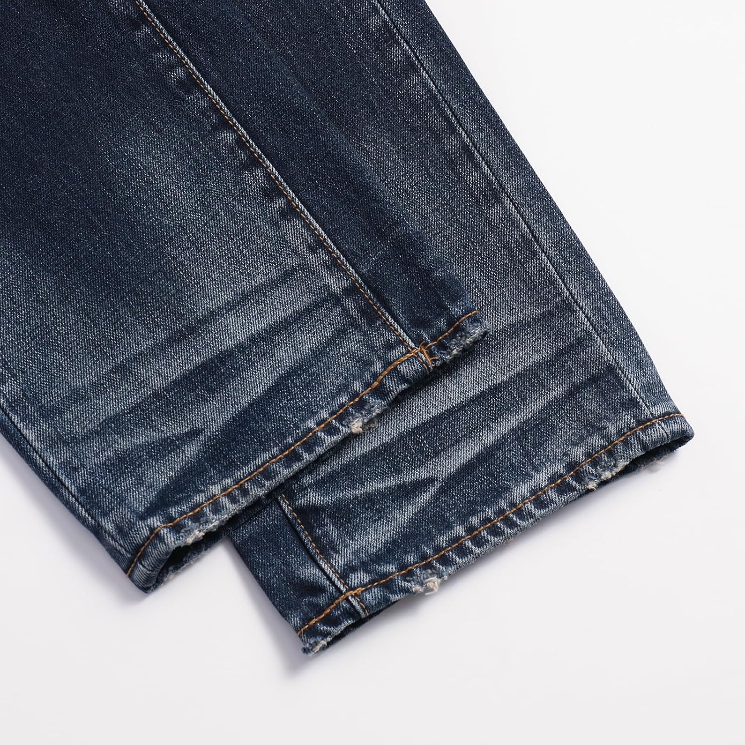 Men's Slim Fit Straight Leg Jeans Distressed Casual Ripped Denim Pants - Image 6