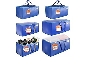 6-Pack Moving Boxes Pack: Extra Large Heavy Duty Storage Bags