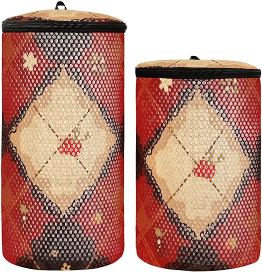 Red and Black Lace Plaid Shoe Washing Bag For Washing Machine Shoe