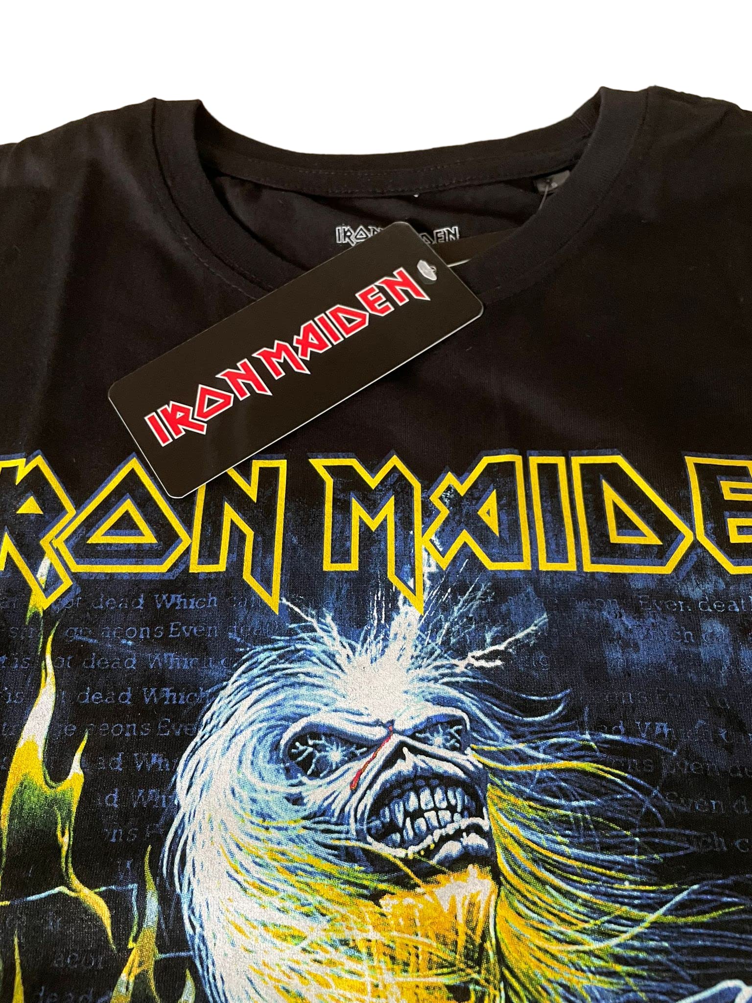 T-shirt Iron Maiden Live After Death T-shirt Rock Officiel Noir Band Heavy Metal Coton Unisexe Adulte Garçon.