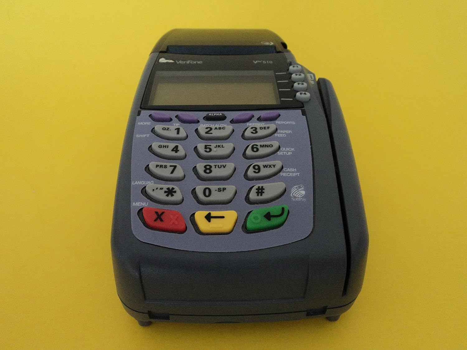 Close-up of Verifone VX510 Keypad