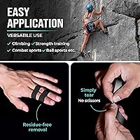 Vista 6 de Cinta adhesiva deportiva extra fuerte, 3 rollos de cinta atlética para dedos, cinta deportiva agradable a la piel, cinta para levantamiento