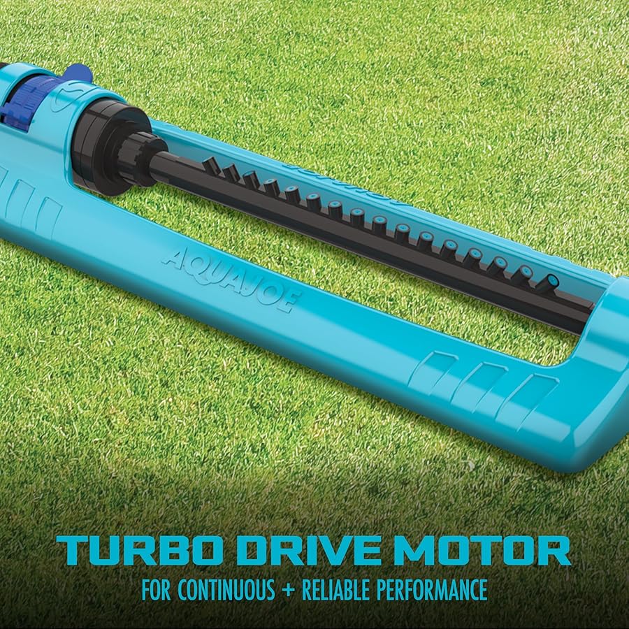 Aqua Joe SJI-OMS16 Indestructible Oscillating Sprinkler with Adjustable Spray and Metal Base, 3600 Sq. Ft. Coverage Max, 70-Foot Distance, and 37.8-Foot Width - image 6