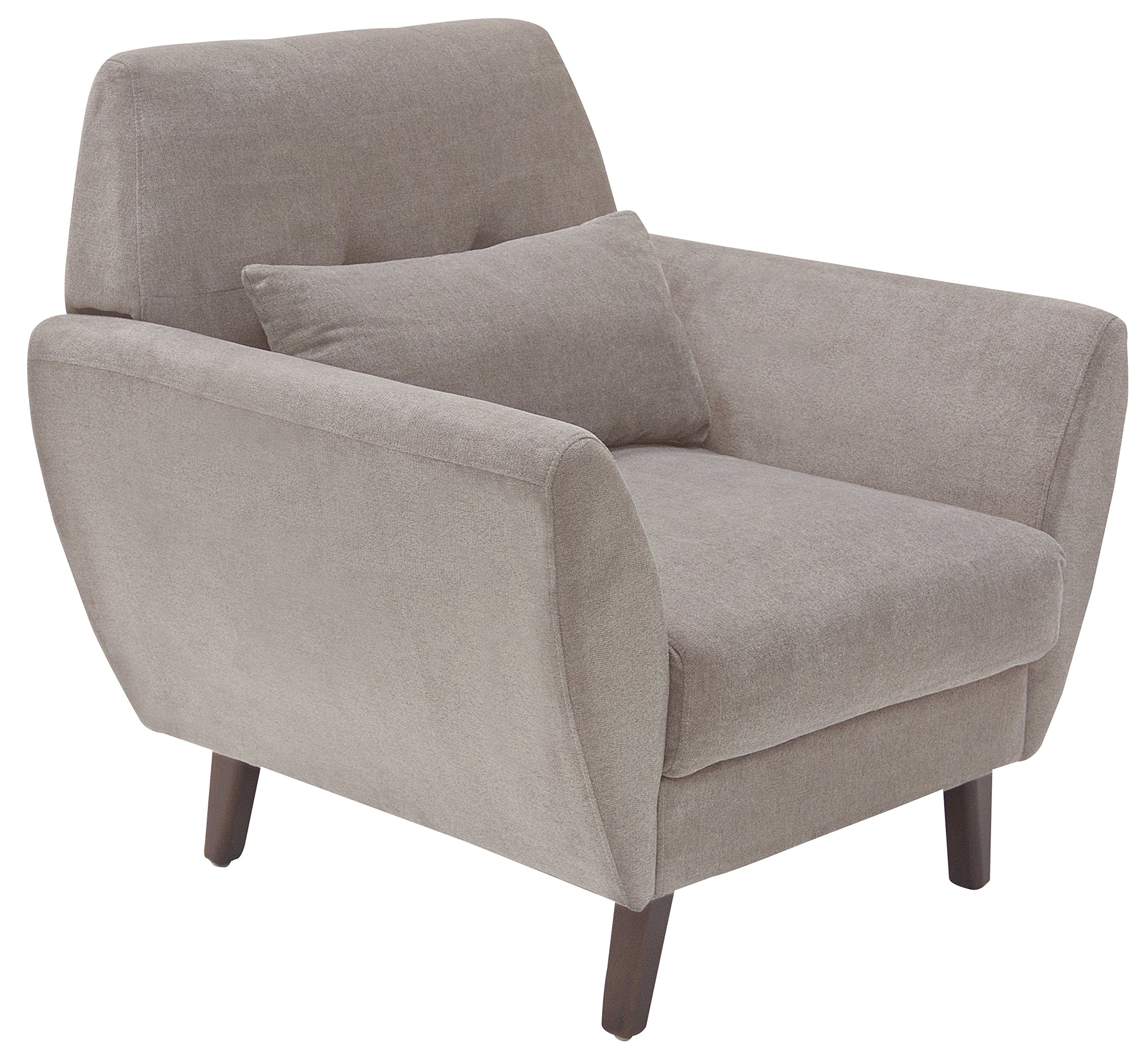 Serta Artesia Midcentury Modern Armchair, Easy to Clean, Microfiber Fabric, Durable Hardwood Construction, Ships in One Convenient Box, Arm Chair,