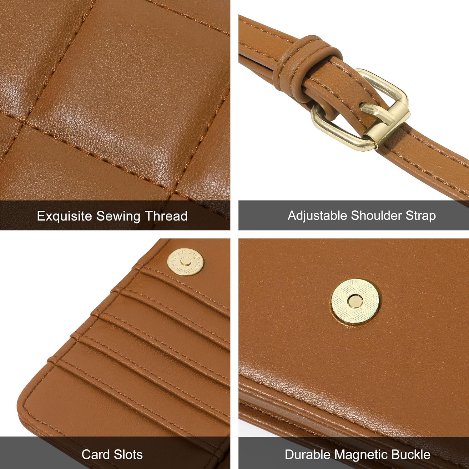 KUKOO Small Crossbody Bag for Women Cell Phone Wallet Purse Clutch Handbags with Credit Card Slots - Image 7