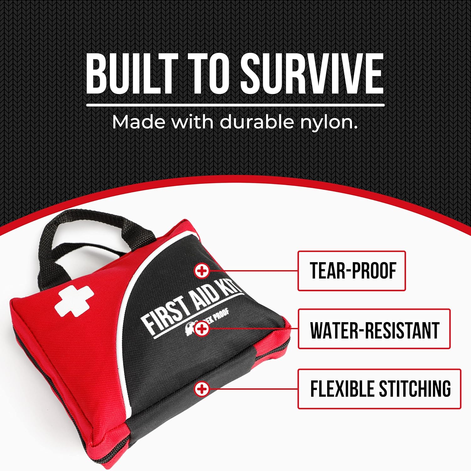 Compact First Aid Kit for Medical Emergency - for Home, Car, Camping, Hiking, Sport, Work, Office, Boat, Survival, and Traveling - Small and Lightweight First Aid Bag : Health & Household