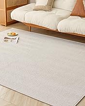 VK Living Rug, Carpet, 51.2 x 74.8 inches (130 x 190 cm), Rug, 1.5 Tatami Mat, Adult Atmospherringbone Pattern, Spring, Summer, Autumn, Winter, Stylish, Rug, Scandinavian Living Mat, Anti-Slip,