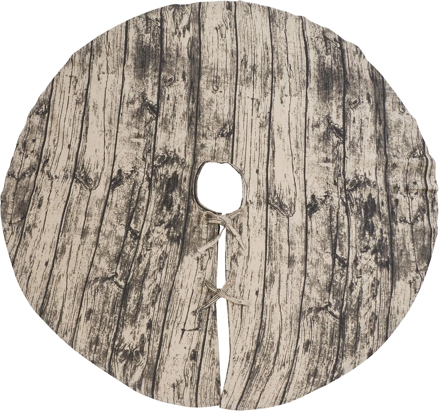 SARO LIFESTYLE Printed Wood Tree Skirt