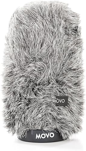 Miniatura 3 de Movo WS-G80 Parabrisas rígido peludo para micrófonos 0.709-0.906 in de diámetro y hasta 3.9" (10cm) de largo - gris oscuro