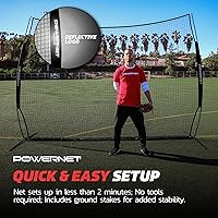 Vista 6 de PowerNet Carli Lloyd - Red de barrera deportiva, varios tamaños para máxima protección, respaldo de seguridad, barricada portátil para béisbol